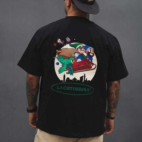 Playera algodón negra