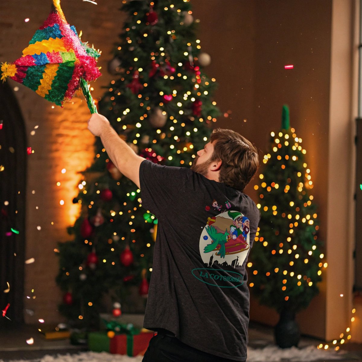 Playera algodón negra