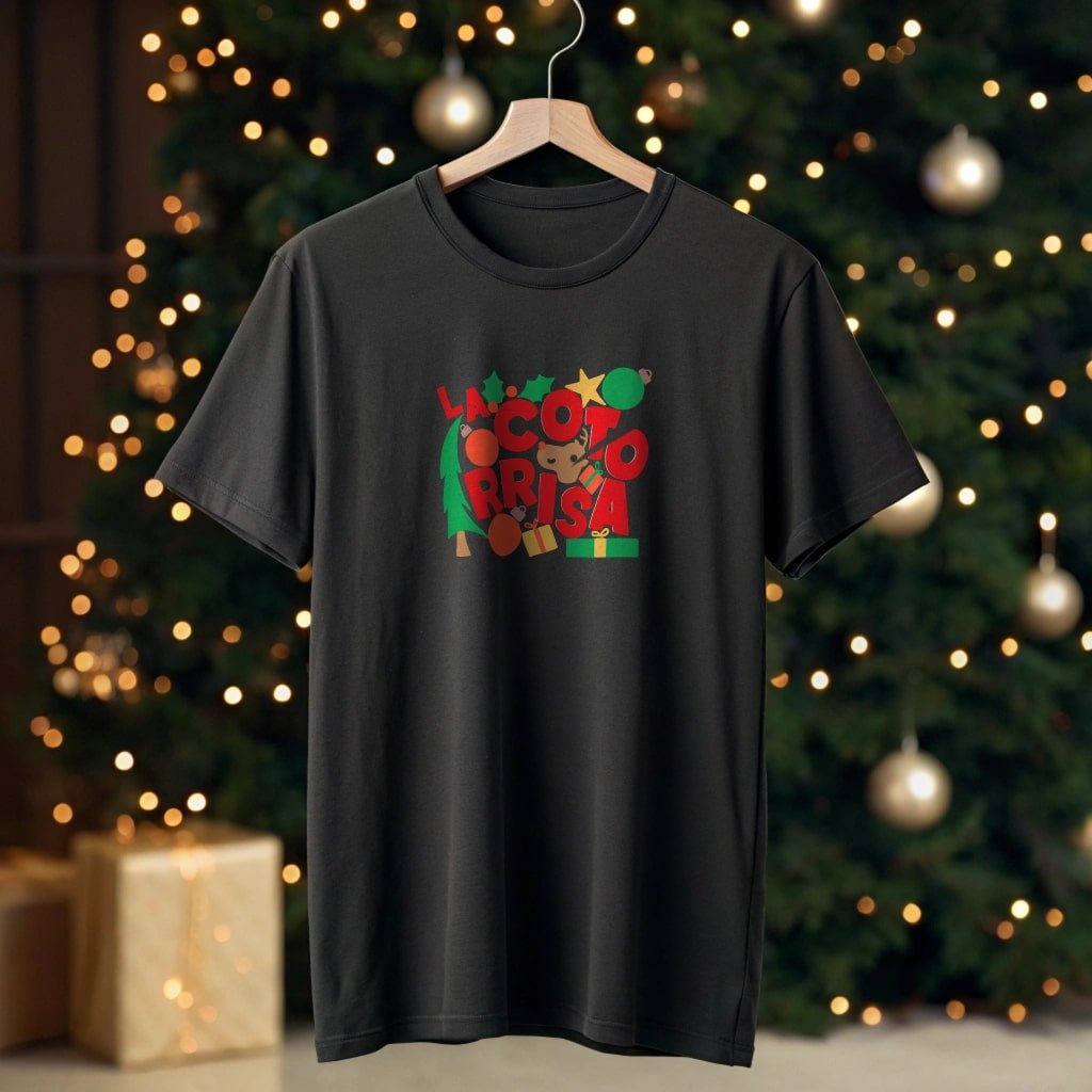 Playera algodón negra