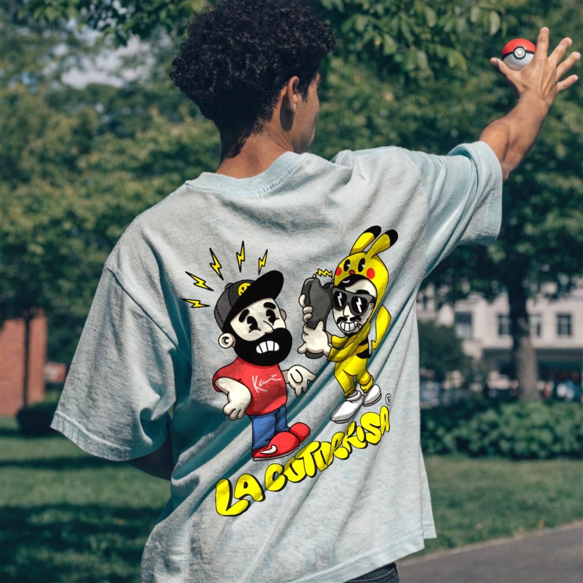 Playera La Cotorrisa Ricardo Pikachu - GREEN